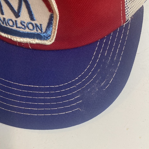 Vintage Molson Canadian Lager Trucker Mesh Cap Hat KBrand - Picture 7 of 8